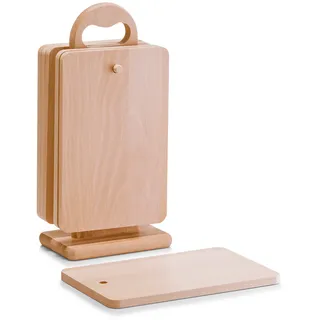 Zeller Brettchenständer Buche 7-tlg. 15 x 9 x 31 cm Beige