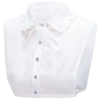 LoudSung Fake Collar Abnehmbare halbe Hemdbluse Falscher Kragen Blumenschnürung Top Elegantes schönes Design für Frauen Mädchen - 16
