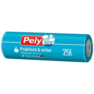 pely-plastic GmbH & Co. KG Pely Müllbeutel Praktisch und sicher klimaneutralisiert 25L 30Stück