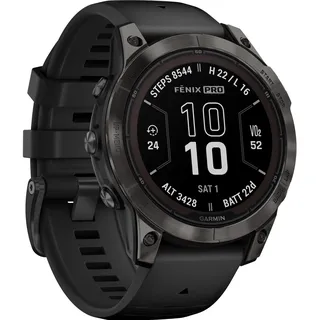 Garmin fenix 7 Pro Sapphire Solar schwarz/carbongrau