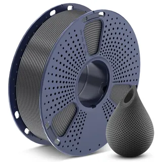 SUNLU PETG Filament 1,75 mm, weniger Stretching gute Schicht Haftung hohe Zähigkeit 3D-Drucker Filament 1,75 ± 0,02 mm, 1kg Spule (2,2 lbs), PETG Grau