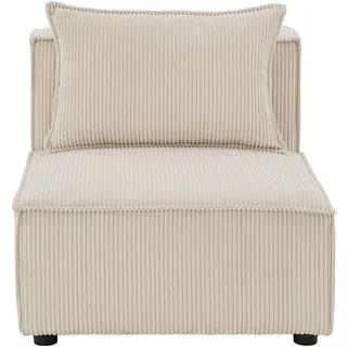 Juskys Modulares Sofa Domas Schlafsofa mit Kissen Cord Beige