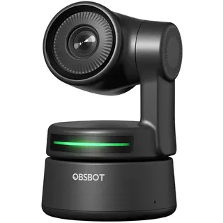 OBSBOT Tiny AI-Powered PTZ Webcam, Full HD 1080p Video Conferencing, Recording and Streaming - Black