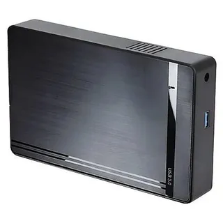 AIORBER Hochgeschwindigkeits USB 3.0 Festplattengehäuse für 2.5/3.5 Zoll HDD/SSD, 5 TB SSD, extern, Stoßfest, Wärmeableitung,Schwarz