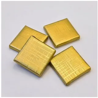 Erya Lounge Schokolade Goldene Madlen Schokolade 4x4cm 1 Kg (ca. 140 - 145 Stück), 1 St.
