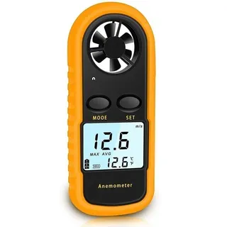 Anemometer, tragbares hochpräzises digitales Anemometer (± 5 %) mit LCD-Hintergrundbeleuchtung, tragbares Anemometer für den Außenbereich, havc,
