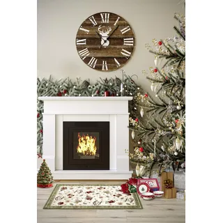 Villeroy & Boch Design Teppich Nostalgic Shine Toy's Delight - Christbaum Decke, Eingangsmatte, Weihnachtsbaum Vorleger für Wohnzimmer, Flur - Grün Multifarben, 50x80 cm