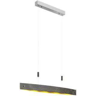 Lucande LED Esstisch Pendelleuchte dimmbar höhenverstellbar, Hängelampe Metall schwarz gold Hängeleuchte Esszimmerlampe Wohnzimmerlampe