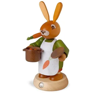 Müller Seiffen Räucherhasenfrau farbig Holz 19 cm