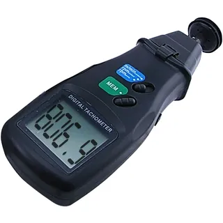2 in 1-Digital-Drehzahlmesser, Kontaktbehafteter/Kontaktloser Drehzahlmesser Motorsäge, Tachometer | 2,5–99999 U/min Genauigkeit mit Linearen und Rotierenden Messrädern