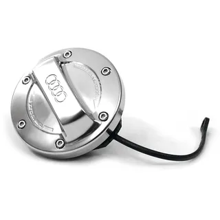 Audi Tankdeckel Aluminiumoptik Tankverschluss Deckel Logo, 8Y0071000