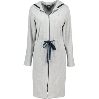 CAWÖ Bademantel mit Kapuze 821 grau-melange-navy XL
