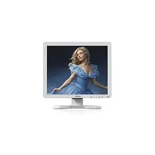 Upinva 17 Zoll weißes Monitor Display CCTV Kamera Überwachung LCD Monitor Unterstützung HDMI AV BNC VGA USB Multifunktionseingang 1280x1024 Full HD Kleine Monitore