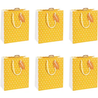 Clairefontaine 6x Geschenktasche M, Fuchs, 21,5x10,2x25,3 cm - Gelb X-30873-3C