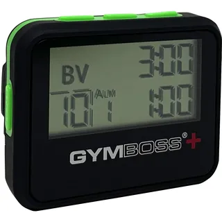 Gymboss Plus Intervall-Timer und Stoppuhr - SCHWARZ/GRÜN SOFTBESCHICHTUNG