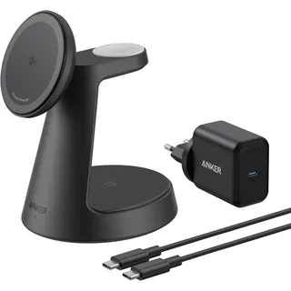 Anker kabellose Ladestation (3-in-1, Magnetischer, Ständer) Black Stone