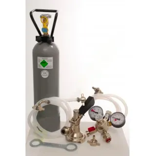 ich-zapfe Zubehörpaket 2 mit 5L Adapter, 7mm! Bierschlauch und 2,0 kg CO2 für 1-leitige Zapfanlagen