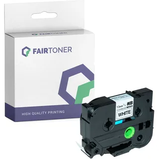 Kompatibel für Brother P-Touch H 100 R (TZE-FX231) Schriftband 12mm/8m Schwarz auf Weiss