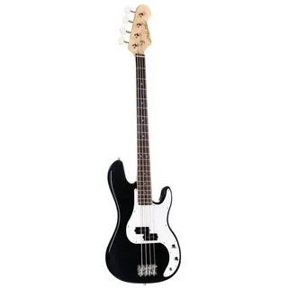 J & D E-Bass, E-Bass Elektrische Bass Gitarre mit 4 Saiten und Linde Korpus P Bass mit Split-Coil Tonabnehmer und passiver Elektronik PB Black Highgloss, E-Bässe, 4-Saiter E-Bässe, E-Bass, Elektrische Bass Gitarre, P Bass