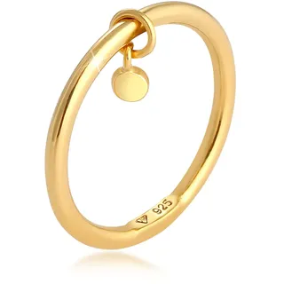 Elli Ring Bandring Stapelring Rund Plättchen Basic 925 Ring