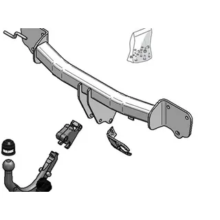 BRINK Anhängevorrichtung BMA Rückseite mit abnehmbarem Kugelkopf für BMW  444600
