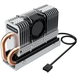 GRAUGEAR G-M2HP04-F Computerkühlsystem Solid-State-Laufwerk Schwarz, Silber