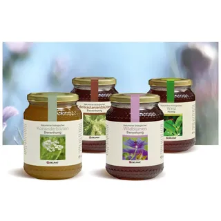 Honigpaket Intensive Charakterköpfe
 4 Gläser (4 x 1 kg), Bio Probierpakete