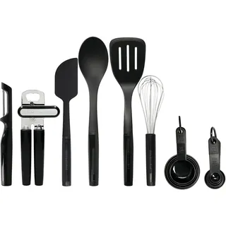 KitchenAid 15er Set Küchenutensilien Hitzeresistent Spülmaschinenfest Schwarz