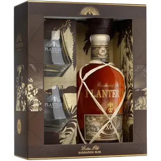 Plantation Rum Barbados XO 20th Anniversary 40% vol 0,7l  in Geschenkbox mit 2 Gläsern