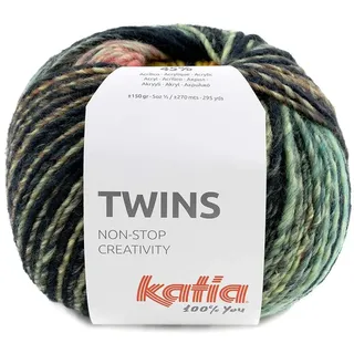 Katia Twins türkis-gelb-Koralle