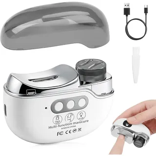 Elektrischer Nagelknipser, 4-in-1 Automatischen Nagelknipser, Electric Nail Clipper für Dicke Nägel mit LED, 2026 Neu Elektrischer Nagelschneider Clipper für Kinder Erwachsene und senioren