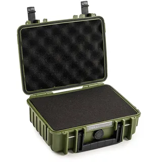 B&W International Transportkoffer Outdoor 1000 (PP.41) Bronze Grün – mit Würfelschaum – Wasserdicht (IP67), staubdicht, schlagfest & extrem robust