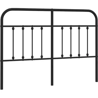 vidaXL Ersatz-Kopfteil Metall Schwarz 140 cm
