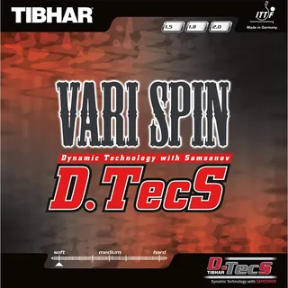 Tibhar Vari Spin D. TecS Tischtennis Gummi, Rot, 1.8