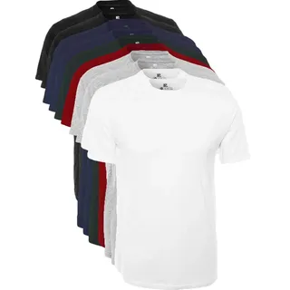 Lower East Herren T-Shirt mit Rundhalsausschnitt aus Baumwolle im Multipack