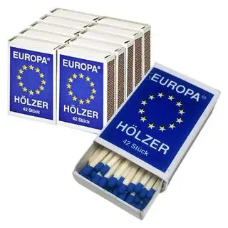 Europa Streichhölzer 4,3 cm, 10 Schachteln a 42 Stück