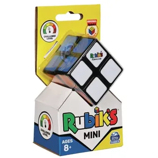 Spin Master Rubik’s Mini 2x2 Zauberwürfel - der 2x2 Cube für Einsteiger ab 8 Jahren und für unterwegs, hohe Qualität, leichtgängiges Handling, leuchtende Farben