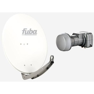 Fuba Sat Anlage 2 Teilnehmer | DAA 780 W Satellitenschüssel 80cm Alu weiß (Testergebnis: ausgezeichnet)* + Fuba DEK 217 Twin LNB 2 Teilnehmer (DVB-S