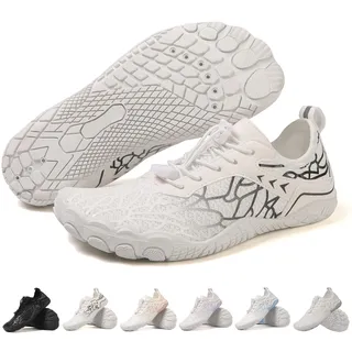 WaiWaiGo Barfußschuhe für Damen,Wasserschuhe für Herren,atmungsaktive und rutschfeste Sportschuhe mit breiter Zehenpartie,Schwimm-,Surf- und Wanderschuhe - 43 EU Weit