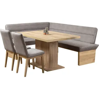 OTTO home Eckbankgruppe OTTO HOME "Beluna + Cross Essecke Sitzgruppe Eckbank Küchenbank", grau, B:210cm H:89cm T:169cm, FSC-zertifizierter Holzwerkstoff, FSC-zertifiziertes Massivholz, Polyester, Sitzmöbel-Sets, Eckbankgruppe, Sitzgruppe Esszimmer Stühle Tisch und 