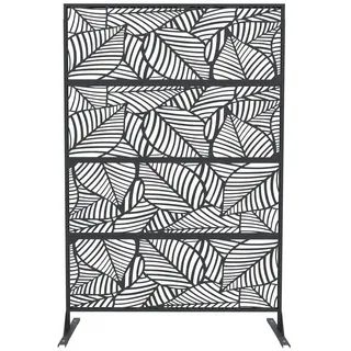 GarveeMore Paravent Metall Privatsphäre Bildschirm Outdoor Dekorative Privatsphäre Zaun