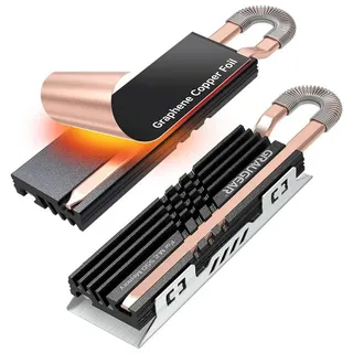 GRAUGEAR G-M2HS07-GC Computerkühlsystem M.2 NVMe SSD Wärmerohr-Bausatz Schwarz