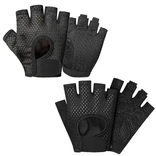 JDNFKG 2 Paar Fitness-Halbfingerhandschuhe, Atmungsaktive Mesh-Handschuhe, Anti-Verschleiß-Fahrradhandschuhe, Outdoor-Sporthandschuhe.