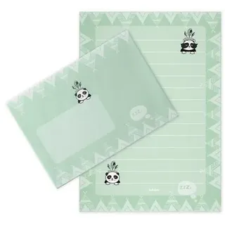 dabelino Liniertes Briefpapier-Set für Kinder: Lama/ Alpaka (für Mädchen und Jungen, bunt)