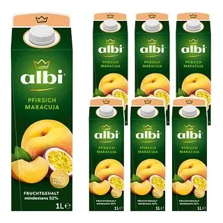 albi® Fruchtnektar Maracuja, Pfirsich 6x 1,0 l