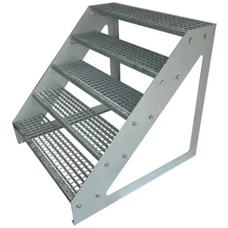 Kaminbau Mierzwa Treppe Freistehend 5 Stufen 60 cm Edelstahl/Verzinkt