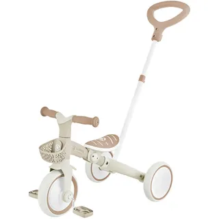 GLOBBER Dreirad für Kinder Learning Trike 3-in-1 Plus Eco taupe