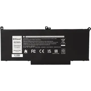KHlove 60Wh F3YGT Laptop Akku für Dell Latitude 12 7000 7280 7290 13 7380 7390 P29S002 14 7480 7490 P73G002 E7480 E7280 E7290 Business Notebook DM3WC DM6WC 2X39G KG7VF V4940 451-BBYE 453-BBCF 7.6V