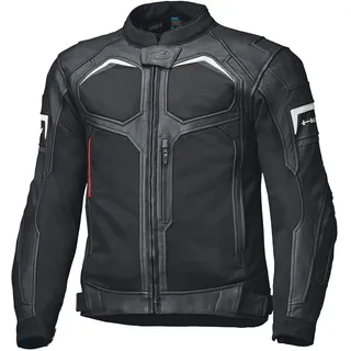 Held Torver Air Top Sport Kombi Motorrad Jacke - Sommer Motorradjacke Herren mit Protektoren Level 2 - CE Zertifizierte Schutzkleidung Klasse AA, Lederjacke aus Soft Rind Leder Schwarz-Weiß, Größe 54