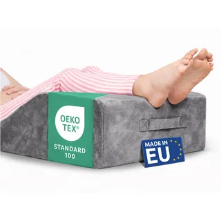 Dreamzie Venenkissen Beinhochlagerungskissen - Lagerungskissen Erwachsene Beinauflage Atmungsaktiv Waschbar Hypoallergen - Beinkissen Made in EU